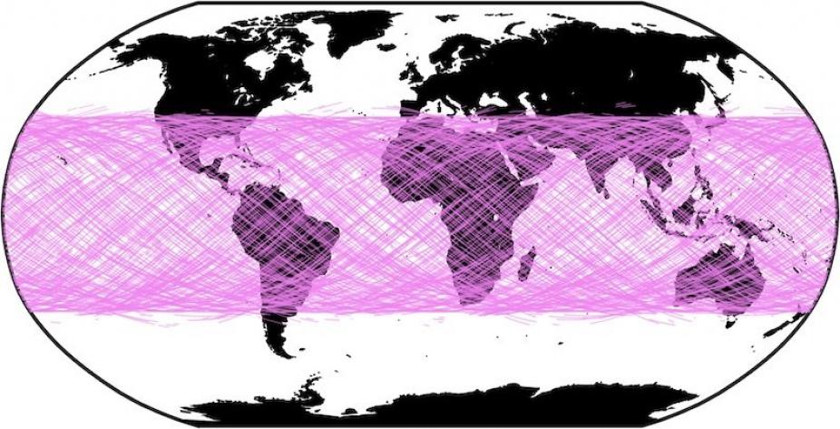 CYGNSS Coverage Diagram